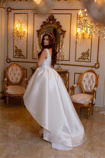 Elegant Wedding Dresses Short Front Long Back | Wedding dresses with lace_4