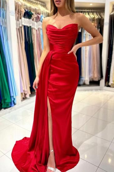 Lange rote Abendkleider günstig | Einfache Ballkleider online_2