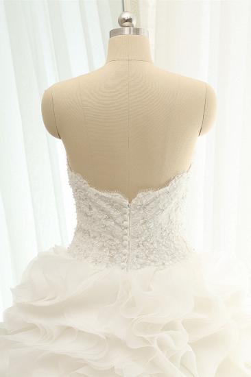 TsClothzone Chic Sweatheart White A line Wedding Dresses Sleeveless Tulle Bridal Gowns Online_5