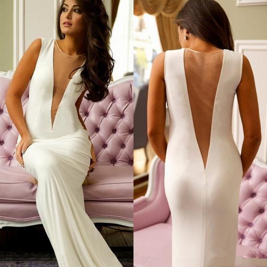 Sexy Long Prom Gowns 2022 Sheer Back Sheath Evening Dresses_4
