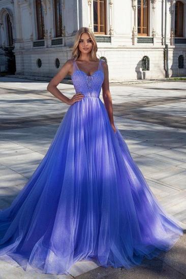 Shinny Crystals Sweetheart Sleeveless Tulle Evening Gown