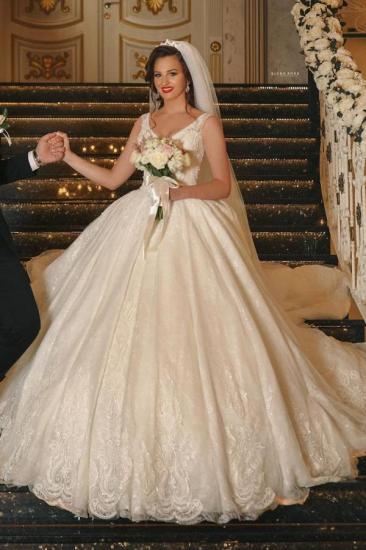 Luxury Wedding Dress with lace Princess Glitter