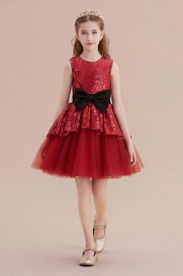 Fabulous Tulle A-line Flower Girl Dress | Bows Sequins Little Girls Dress for Wedding_4