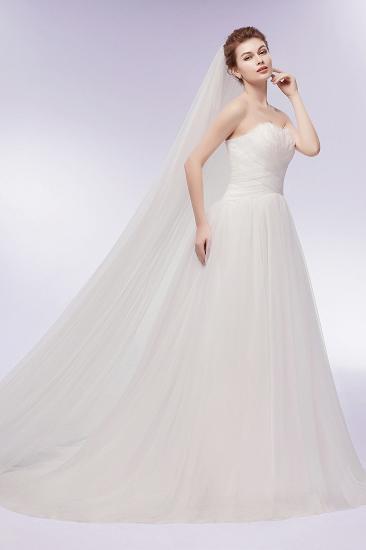 XENIA | A-line Sweetheart Strapless Tulle Wedding Dresses with Feathers_11