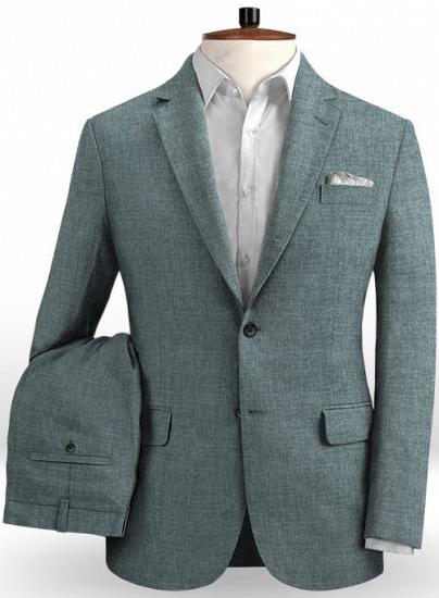 Fashionable modern stone gray linen suit suit_1