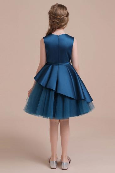 Cute Tulle A-line Flower Girl Dress | Embroidered Satin Little Girls Pegeant Dress Online_3