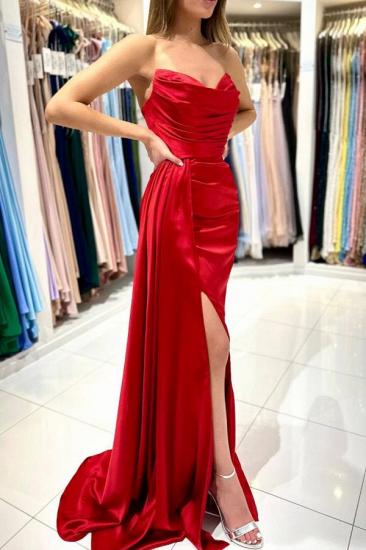 Lange rote Abendkleider günstig | Einfache Ballkleider online_4