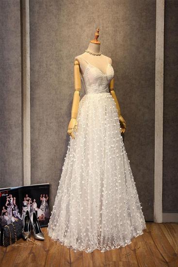 TsClothzone Gorgeous Sweetheart Long Spaghetti Straps Wedding Dress Sleeveless Appliques Bridal Gowns On Sale_5