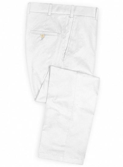 White Slim Chino Suit 2 Piece Set_3