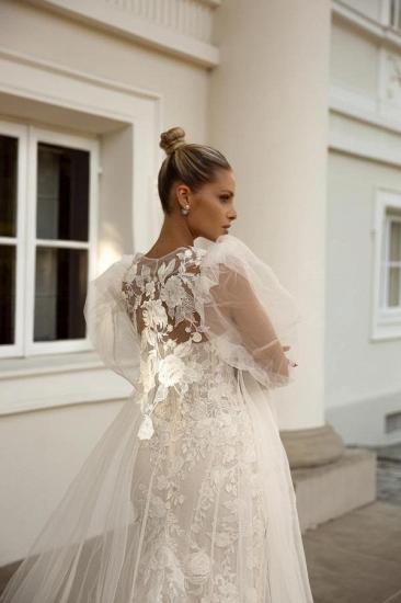 Elegante Brautkleider mit Jacke | Brautkleider Meerjungfrau Spitze_6