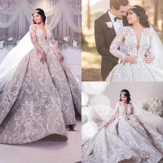 Gorgeous Long Sleeve Lace Wedding Dress | Princess Bridal Gowns_4