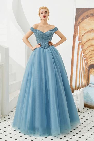 Harry | Elegant Emerald green Off-the-shoulder Ball Gown Dress for Prom/Evening_13