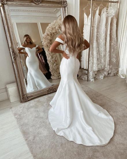 Off The Shoulder Mermaid Wedding Dresses | Chic Sleeveless Bridal Gowns Online_2