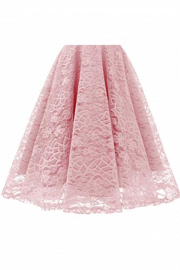 Elegante Spitze Vintage Rockabilly Kleid | Schöne V-Ausschnitt Damen Kleider A-Linie_10