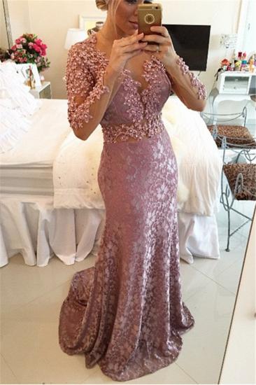 Sexy Sheer Neckline 2022 Popular Prom Dresses Long Sleeve Backless Plus Size Formal Dress_1