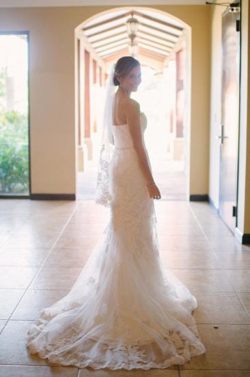Lace Wedding Dresses 2022 For Summer Beach Mermaid Strapless Elegant Bridal Gown_3