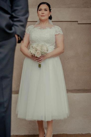 Einfache Brautkleider kurz | Brautkleider mit Spitze