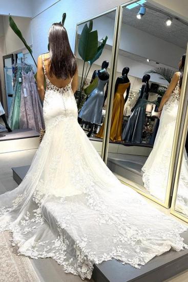 Designer wedding dresses mermaid style | Lace Wedding Dresses Cheap_2