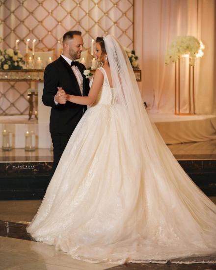 Luxury Wedding Dress with lace Princess Glitter_2