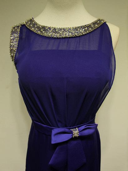 Purple OPen Back Beading Elegant 2022 Evening Dresses Sweep Train Bowknot Zipper Long Prom Party Dresses_4