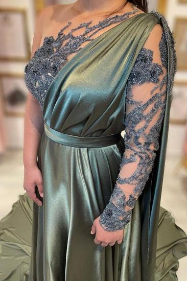 Designer evening dresses with sleeves | Long Prom Dresses Cheap_3