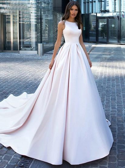 Affordable Plus Size Ball Gown Wedding Dress Bateau Regular Straps Bridal Gownswith Cathedral Train