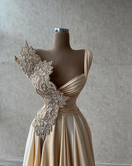 Designer Floor Length Sequined Evening Gown | Elegant prom dresses_2