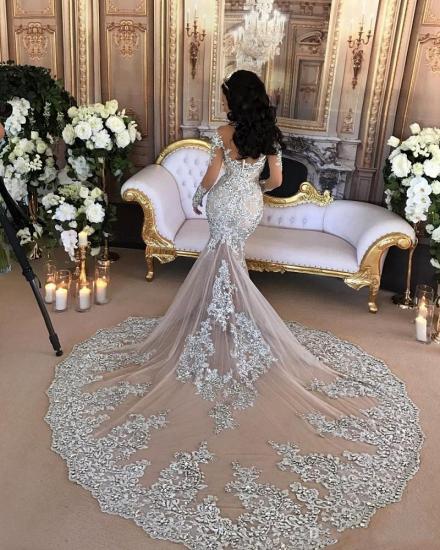 Luxury Brautkleider Mit Ärmel Meerjungfrau Hochzeitskleider Günstig Online Kaufen_2