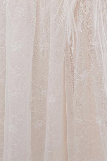 NANCY | A-line Sleeveless Floor Length Lace Ivory Wedding Dresses_12