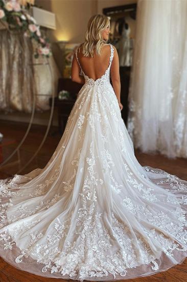 Gorgeous lace wedding dresses | Wedding dresses A line backless_2