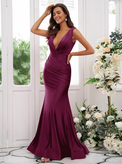 Fuchsia Bridesmaid Dresses Long | Simple evening dress_25