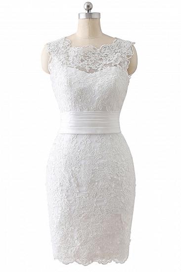 ALIYA | Sheath Scoop Lace Wedding Dresses with Detachable Skirt_4