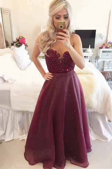 New Arrival Sweetheart Burgundy Long Prom Dress Sleeveless Bowknot Chiffon Beadings Evening Gowns