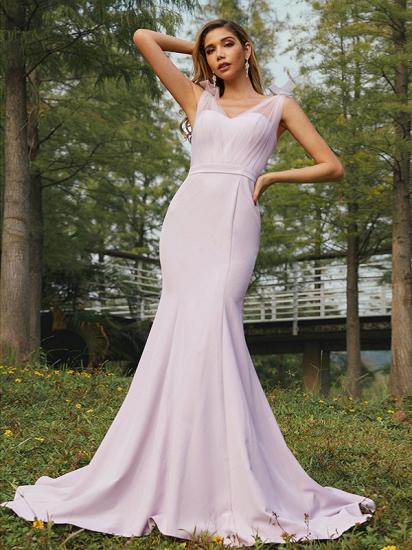 Beautiful Fishtail Evening Dress Long Pink | Evening Prom Dresses Online