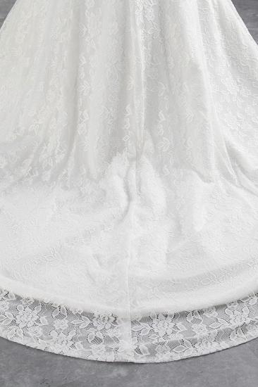 Elegant Off-the-shoulder White Mermaid Column Wedding Dress_7
