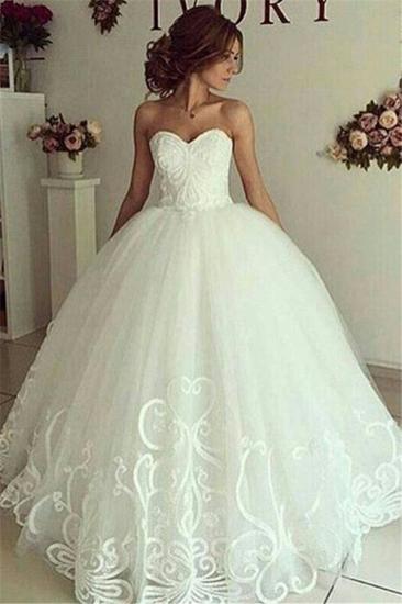 2022 Elegant Sweetheart Bride Dress Ball Gown Lace Appliques Wedding Dresses