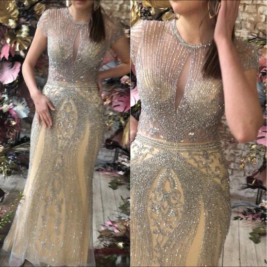Luxury Mermaid Halter Rhinestones Prom Dress with Tassel | Sparkle Formal Evening Dresses_14