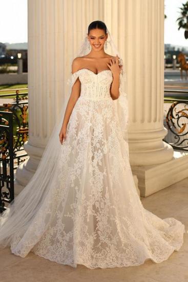 Beautiful Wedding Dresses A Line Lace | Wedding dresses cheap_1