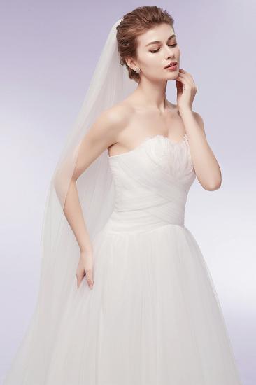 XENIA | A-line Sweetheart Strapless Tulle Wedding Dresses with Feathers_9