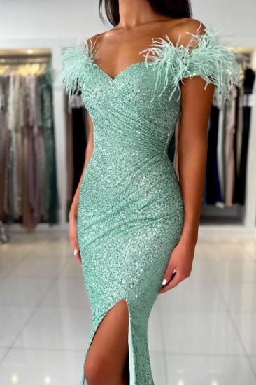 Mint evening dresses long glitter | Prom dresses evening wear cheap_4