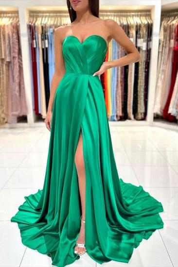 Grünes Abendkleid einfarbig | Lange Ballkleider billig