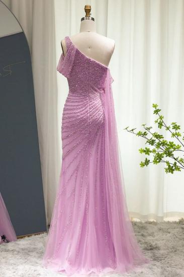 One-Shoulder-Meerjungfrau-Abendkleid, Cape-Ärmel, luxuriöses Dubai-Formalkleid_3