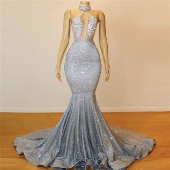 Mermaid Halter Sleeveless Floor-Length Prom Dress_7