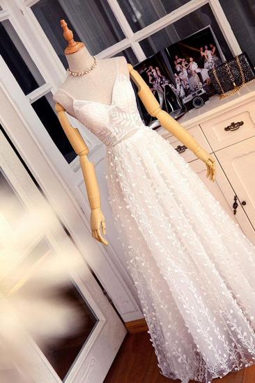 TsClothzone Gorgeous Sweetheart Long Spaghetti Straps Wedding Dress Sleeveless Appliques Bridal Gowns On Sale_4