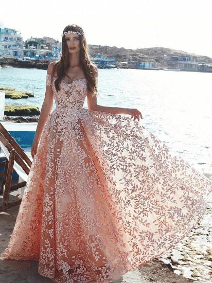 Exquisite A-Line Floral Prom Dresses | Beaded Appliques Off-The-Shoulder Evening Dresses