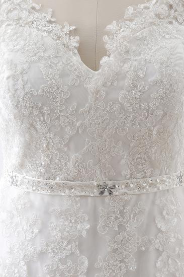 AURORA | Prinzessin V-Ausschnitt Tüll Elegantes Brautkleid mit Spitze_6