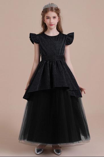 Autumn Tulle A-line Flower Girl Dress | Glitter Cap Sleeve Little Girls Pegeant Dress Online_1