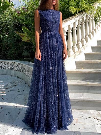 Elegant Sparkly Sequins Aline Evening Maxi Dress_3