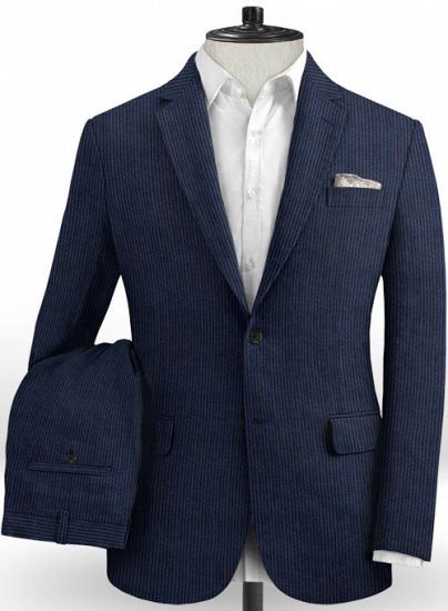 Seersucker flat collar two-piece suit_1