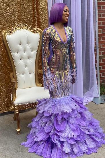 Long Sleeve Gold Mermaid Prom Dress